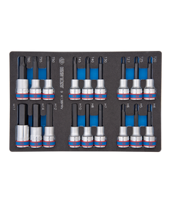 Набор торцевых головок 1/2 TORX и HEX, 18 шт, 80 мм, фото  | SNABZHENIE.com.ua