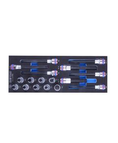 Набор торцевых головок 1/2 TORX и SPLINE, 17 предметов с EVA, фото  | SNABZHENIE.com.ua
