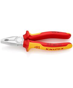 Плоскогубці комбіновані VDE KNIPEX 03 06 180, фото  | SNABZHENIE.com.ua