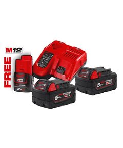 Енергокомплект M18 NRG-502 (2шт, з/у M12-18FC) + акумулятор M12 B2, фото  | SNABZHENIE.com.ua