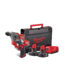 Набор инструментов M12 FPP2B-402X MILWAUKEE с 2 аккумуляторами и кейсом, фото  | SNABZHENIE.com.ua