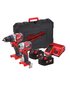 Набор инструментов MILWAUKEE M18 CBLPP2B-502C с 2 аккумуляторами, фото  | SNABZHENIE.com.ua