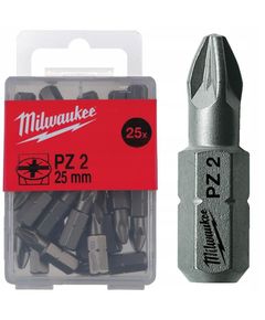 Насадка Milwaukee PZ2 25 мм (25 шт) – бітки для роботи, фото  | SNABZHENIE.com.ua