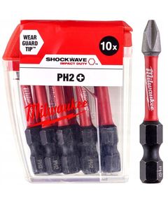 Насадка Milwaukee SHOCKWAVE PH2 50мм, 10 шт, фото  | SNABZHENIE.com.ua