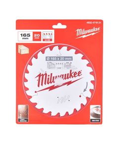 Пильный диск Milwaukee PFTE THIN KERF 165x20x1,6мм, 24 зуба, фото  | SNABZHENIE.com.ua