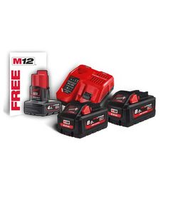 Енергокомплект M18 HNRG-802 (2шт, з/у M12-18FC) + акумулятор M12 B4, фото  | SNABZHENIE.com.ua