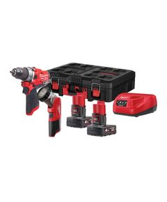 Набор инструментов Milwaukee M12 FPP2AW-402P с 2 аккумуляторами, фото  | SNABZHENIE.com.ua