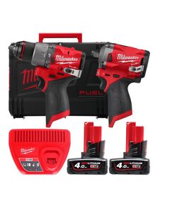 Набор аккумуляторных инструментов MILWAUKEE M12 FPP2H2-402X, 2 шт., фото  | SNABZHENIE.com.ua
