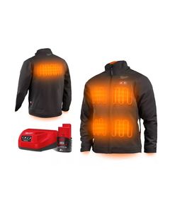 Куртка с подогревом XXL MILWAUKEE M12HJBL5-201 + зарядное устройство + аккумулятор, фото  | SNABZHENIE.com.ua
