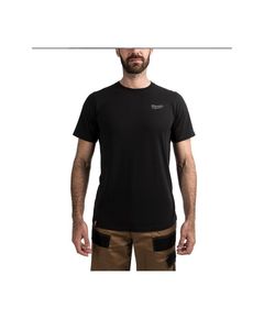 Футболка черная XL с короткими рукавами MILWAUKEE для мужчин, фото  | SNABZHENIE.com.ua