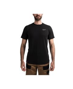 Чорна футболка з короткими рукавами XXL MILWAUKEE для чоловіків, фото  | SNABZHENIE.com.ua