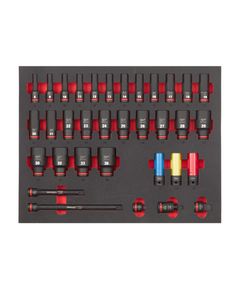 Набор ударных торцевых головок 1/2" длинных 34 ед. MILWAUKEE 4932493394, фото  | SNABZHENIE.com.ua