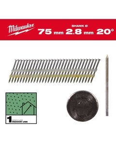 Набір цвяхів для нейлера 15G/20°/64мм (2000 шт) MILWAUKEE, фото  | SNABZHENIE.com.ua