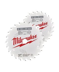 Пильный диск 165 мм для циркулярной пилы 40T (2 шт.) - MILWAUKEE 4932492433, фото  | SNABZHENIE.com.ua