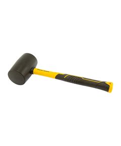 Киянка резиновая MASTERTOOL 66 мм, 680 г, фиберглассовая ручка, черная, фото  | SNABZHENIE.com.ua