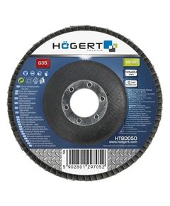 Шлифовальный лепестковый круг 125x22,4 G100 HOEGERT HT8D054, фото  | SNABZHENIE.com.ua
