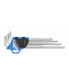 Набор экстра длинных Г-образных ключей TORX CrV, 9 шт. HOEGERT HT1W810, фото  | SNABZHENIE.com.ua