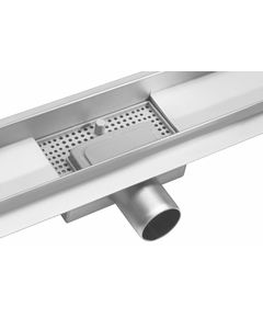 Трап підлоговий лінійний з нержавіючої сталі FALA WET-DRY; 60х 7х 2 см, сифон- 52 мм [6], фото  | SNABZHENIE.com.ua