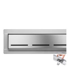 Трап підлоговий для душу з нержавіючої сталі "LINE" FALA; 70х 7х 7 см, сифон h= 52 мм [6/54], фото  | SNABZHENIE.com.ua