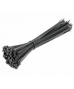 Нейлоновые стяжки 4,8 x 300 мм, 100 шт., черные HOEGERT HT2C712, фото  | SNABZHENIE.com.ua