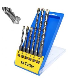 Набір свердел S&R Meister 4X Cutter HSS SDS-plus 6 шт, фото  | SNABZHENIE.com.ua