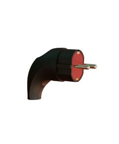 Угловая вилка электромережи с заземлением VIROK, каучук 09V018, фото  | SNABZHENIE.com.ua