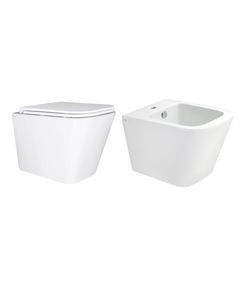 Комплект Qtap Tern 2 в 1: унитаз Ultra Quiet + биде подвесное, фото  | SNABZHENIE.com.ua