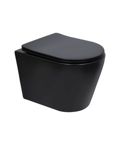 Унитаз подвесной Qtap Scorpio Ultra Quiet Soft-Close Матовый черный QT14332380AMB, фото  | SNABZHENIE.com.ua