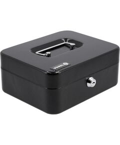 Скринька для денег с замком VOREL черная, 200x160x90 мм, 2 ключа, фото  | SNABZHENIE.com.ua