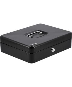 Скринька для денег с замком VOREL черная, 300x240x90 мм, 2 ключа, фото  | SNABZHENIE.com.ua