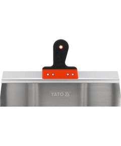 Шпатель фасадний YATO робоча частина 450х90 мм з нержавіючої сталі, l=250 мм, двокомпонентна ручка, фото  | SNABZHENIE.com.ua