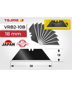 Лезвия для ножа TAJIMA V-REX Razar Black, трапециевидные, 10 шт., фото  | SNABZHENIE.com.ua