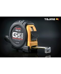 Рулетка строительная TAJIMA G LOCK GL19-50, 5м х 19мм, ударопрочная, фото  | SNABZHENIE.com.ua