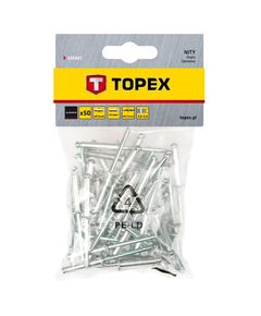 Заклепки алюминиевые TOPEX 4.0 мм x 8 мм, 50 шт., фото  | SNABZHENIE.com.ua
