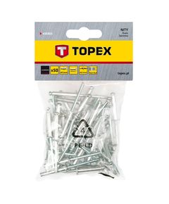 Заклепки алюминиевые TOPEX 4,0 мм x 18 мм, 50 шт., фото  | SNABZHENIE.com.ua