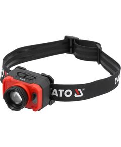 Налобный фонарь YATO, диодный, 3 режима, питание Li-Po 3,7 В, 1,2 Ач, фото  | SNABZHENIE.com.ua