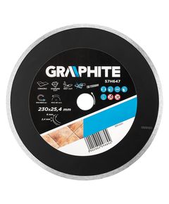 Диск діамантовий 230 x 25,4 мм, цілісний для 59G891 GRAPHITE, фото  | SNABZHENIE.com.ua