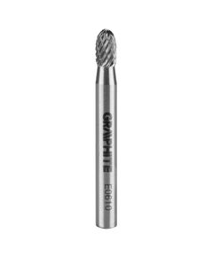 Фреза по металу HM тип Е (овал) 6x10 мм, хвостовик 6x45 мм GRAPHITE 55H363, фото  | SNABZHENIE.com.ua