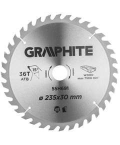 Дисковая пила GRAPHITE 235x30 мм, 36 зубьев, фото  | SNABZHENIE.com.ua