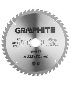 Дисковая пила GRAPHITE HM 235x30 мм, 48 зубьев, высокое качество, фото  | SNABZHENIE.com.ua
