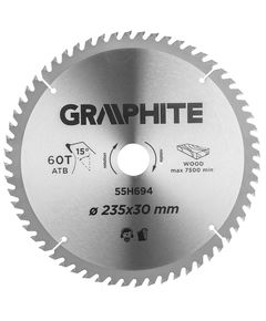 Диск пильний Graphite, 235 мм, 60 зубів, фото  | SNABZHENIE.com.ua