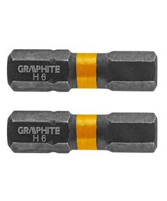 Біти ударні HEX6 x 25 мм, 2 шт. GRAPHITE, фото  | SNABZHENIE.com.ua