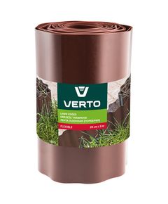 Бордюрна стрічка 20 см x 9 м, коричнева VERTO 15G515, фото  | SNABZHENIE.com.ua
