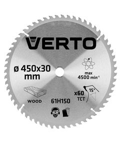 Диск отрезной VERTO 450x30 мм 60 зубьев 61H150, фото  | SNABZHENIE.com.ua