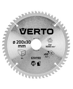 Диск отрезной VERTO 200x30 мм, 60 зубьев для алюминия, фото  | SNABZHENIE.com.ua