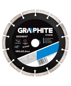 Диск алмазний сегментний 180x22.2 мм GRAPHITE 57H618, фото  | SNABZHENIE.com.ua