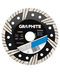 Алмазний диск GRAPHITE 125 мм, 22.2 мм, турбо 57H626, фото  | SNABZHENIE.com.ua