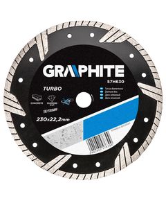 Алмазний диск GRAPHITE 230x22.2 мм Turbo 57H630, фото  | SNABZHENIE.com.ua