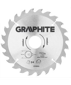 Диск отрезной GRAPHITE 165x30 мм, карбид кремния, 24 зуба, фото  | SNABZHENIE.com.ua