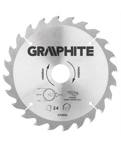 Відрізний диск GRAPHITE 185x30 мм, 24 зуба, модель 57H662, фото  | SNABZHENIE.com.ua